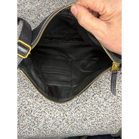 Fossil Elise Women's Black Pebbled Leather Crossbody Bag​ - Picture 8 of 9